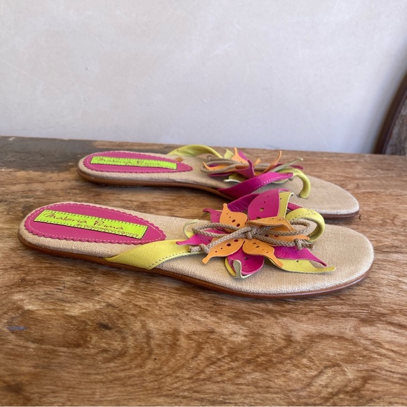 MATERIA PRIMA Goffredo Fanttini Designer Flip Flop Sandals Leather 38.5 Italy!! - Picture 12 of 12